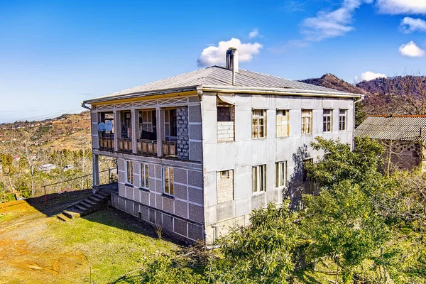 Casa Típica Adjarian Floresta Geórgia — Fotografia de Stock