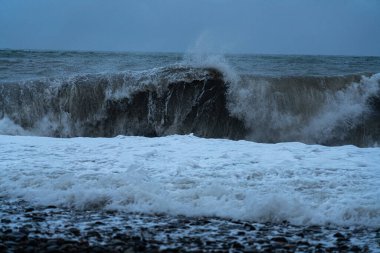 9 Mayıs 2021 'de Batumi' deki Karadeniz Fırtınası