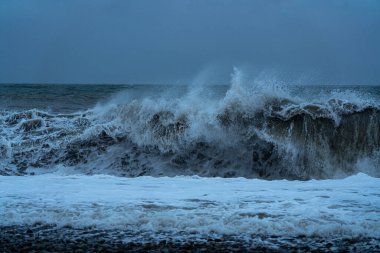 9 Mayıs 2021 'de Batumi' deki Karadeniz Fırtınası