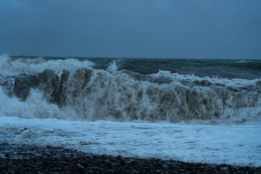 9 Mayıs 2021 'de Batumi' deki Karadeniz Fırtınası