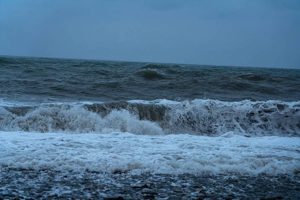 Storm Zwarte Zee Batumi Mei 2021 — Stockfoto