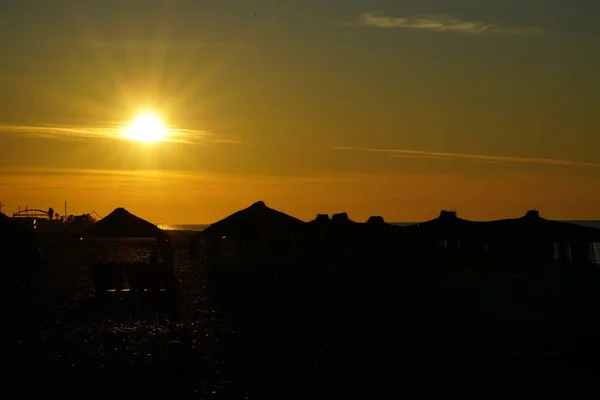 Zonsondergang Waterkant — Stockfoto