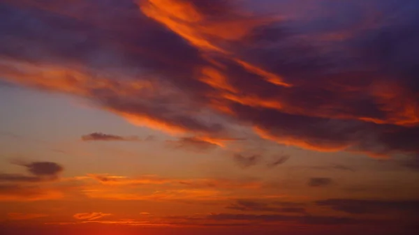 Blau Orange Sonnenuntergang Auf Dem Meer — Stockfoto