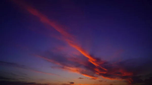 Puesta Sol Naranja Azul Mar — Foto de Stock