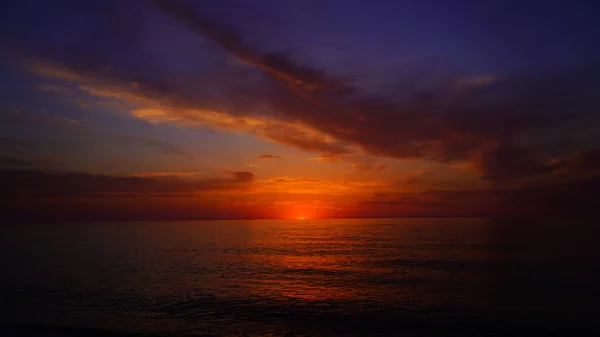 Blue Orange Sunset Sea — Stock Photo, Image