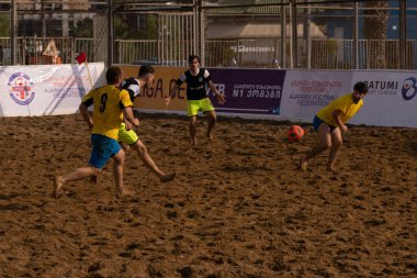 Batumi, Georgia - May 24, 2021: Beach soccer at the stadium