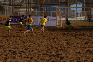 Batumi, Georgia - May 24, 2021: Beach soccer at the stadium
