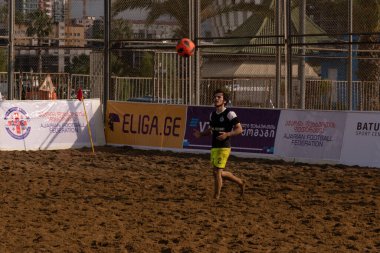 Batumi, Georgia - May 24, 2021: Beach soccer at the stadium