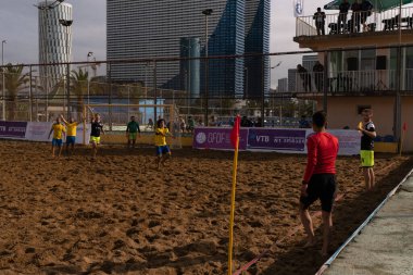 Batumi, Georgia - May 24, 2021: Beach soccer at the stadium