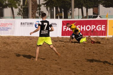Batumi, Georgia - May 24, 2021: Beach soccer at the stadium