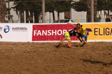 Batumi, Georgia - May 24, 2021: Beach soccer at the stadium