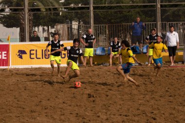 Batumi, Georgia - May 24, 2021: Beach soccer at the stadium