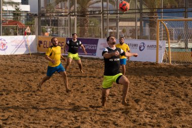 Batumi, Georgia - May 24, 2021: Beach soccer at the stadium