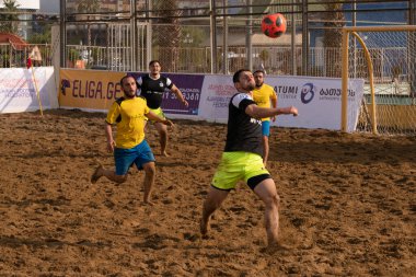 Batumi, Georgia - May 24, 2021: Beach soccer at the stadium