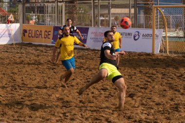 Batumi, Georgia - May 24, 2021: Beach soccer at the stadium