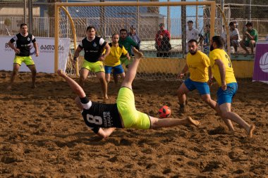 Batumi, Georgia - May 24, 2021: Beach soccer at the stadium