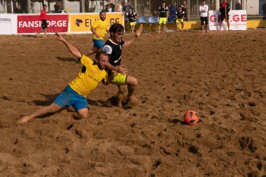 Batumi, Georgia - May 24, 2021: Beach soccer at the stadium