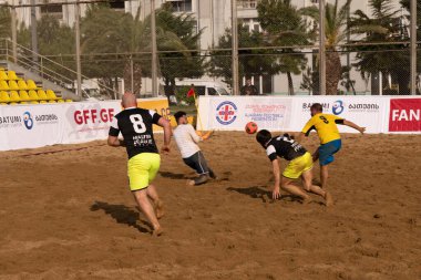 Batumi, Georgia - May 24, 2021: Beach soccer at the stadium