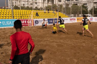 Batumi, Georgia - May 24, 2021: Beach soccer at the stadium