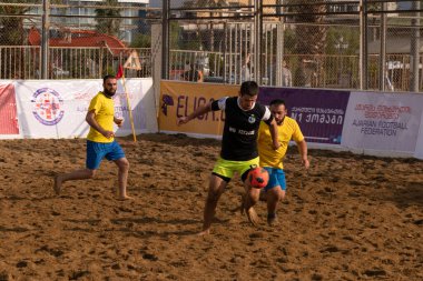 Batumi, Georgia - May 24, 2021: Beach soccer at the stadium