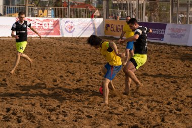 Batumi, Georgia - May 24, 2021: Beach soccer at the stadium