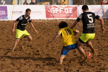 Batumi, Georgia - May 24, 2021: Beach soccer at the stadium