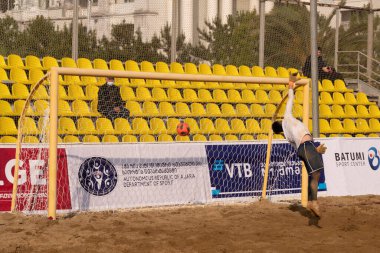 Batumi, Georgia - May 24, 2021: Beach soccer at the stadium