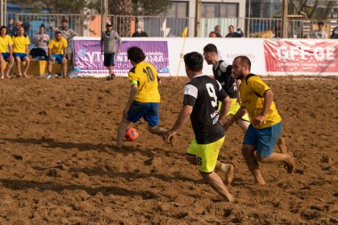 Batumi, Georgia - May 24, 2021: Beach soccer at the stadium