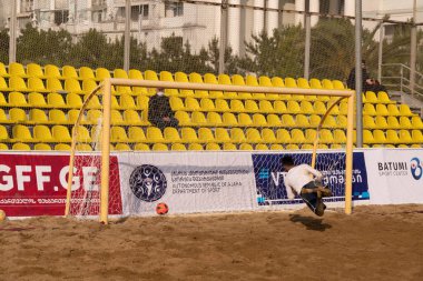 Batumi, Georgia - May 24, 2021: Beach soccer at the stadium