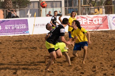 Batumi, Georgia - May 24, 2021: Beach soccer at the stadium
