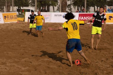 Batumi, Georgia - May 24, 2021: Beach soccer at the stadium