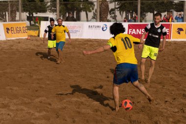 Batumi, Georgia - May 24, 2021: Beach soccer at the stadium