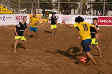 Batumi, Georgia - May 24, 2021: Beach soccer at the stadium