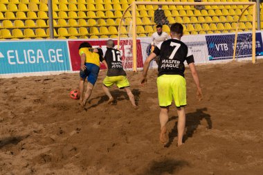 Batumi, Georgia - May 24, 2021: Beach soccer at the stadium