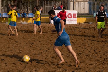 Batumi, Georgia - May 24, 2021: Beach soccer at the stadium