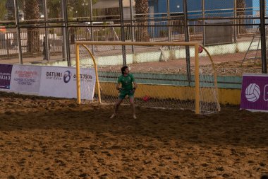 Batumi, Georgia - May 24, 2021: Beach soccer at the stadium