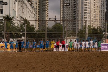 Batumi, Georgia - May 24, 2021: Beach soccer at the stadium