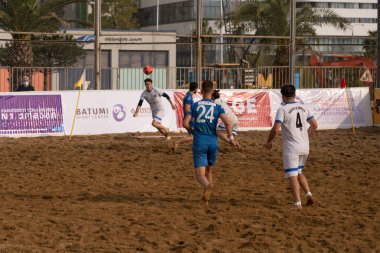 Batumi, Georgia - May 24, 2021: Beach soccer at the stadium