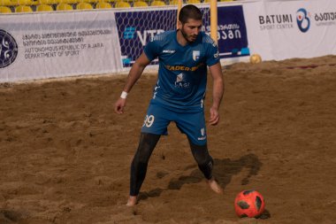 Batumi, Georgia - May 24, 2021: Beach soccer at the stadium