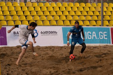 Batumi, Georgia - May 24, 2021: Beach soccer at the stadium