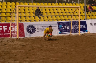 Batumi, Georgia - May 24, 2021: Beach soccer at the stadium