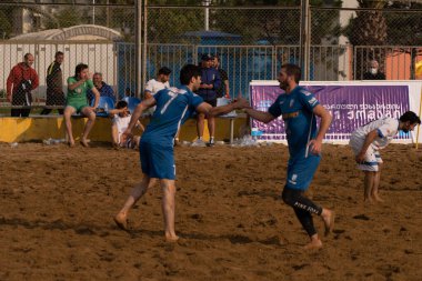 Batumi, Georgia - May 24, 2021: Beach soccer at the stadium