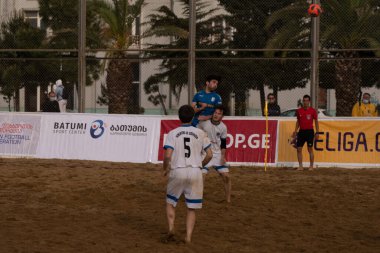 Batumi, Georgia - May 24, 2021: Beach soccer at the stadium