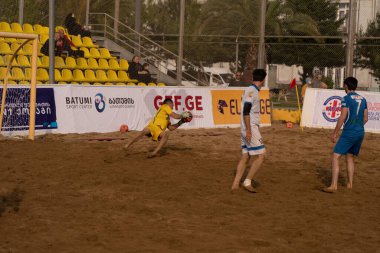 Batumi, Georgia - May 24, 2021: Beach soccer at the stadium