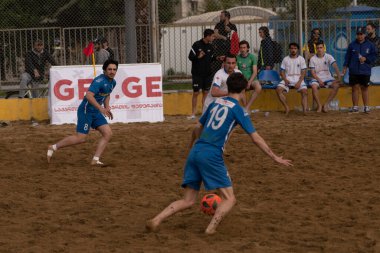 Batumi, Georgia - May 24, 2021: Beach soccer at the stadium