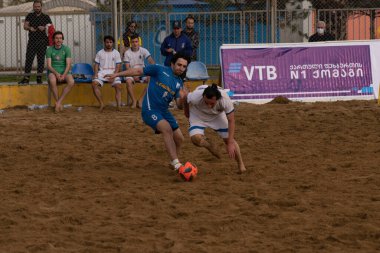 Batumi, Georgia - May 24, 2021: Beach soccer at the stadium
