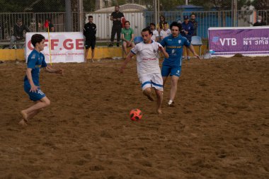Batumi, Georgia - May 24, 2021: Beach soccer at the stadium