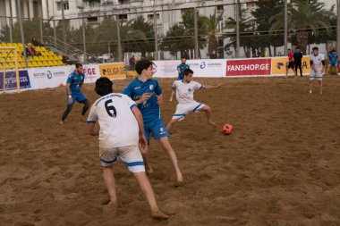 Batumi, Georgia - May 24, 2021: Beach soccer at the stadium