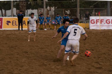 Batumi, Georgia - May 24, 2021: Beach soccer at the stadium