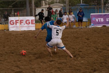 Batumi, Georgia - May 24, 2021: Beach soccer at the stadium